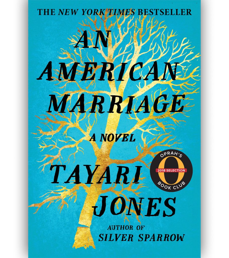 An American Marriage by Tayari Jones Book Cover with Oprah Stamp