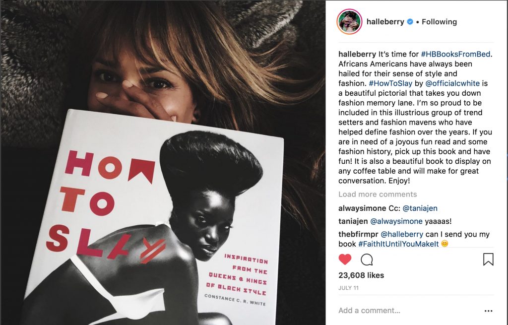 Halle Berry's Summer Read Posted on Instagram